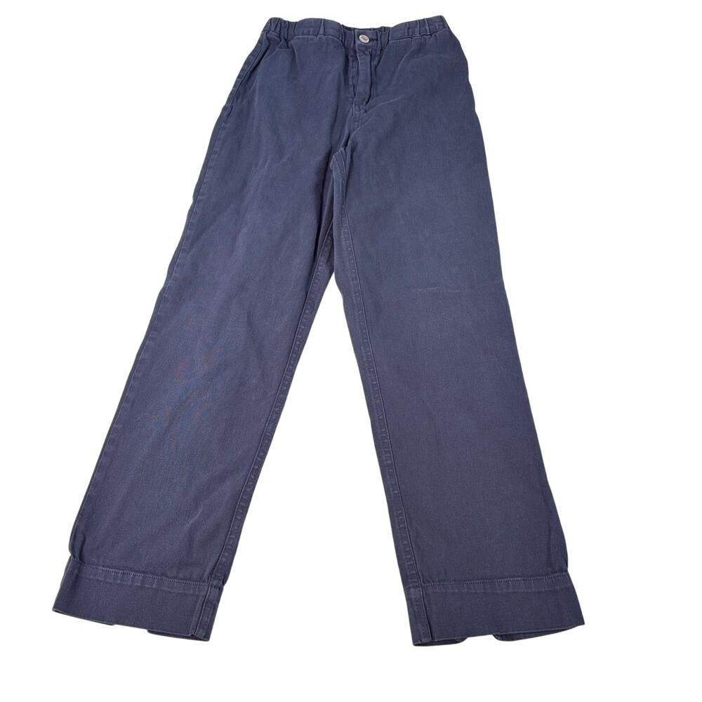 John Galt womens blue chino capri pants, elastic waist. Size S. preppy, classic